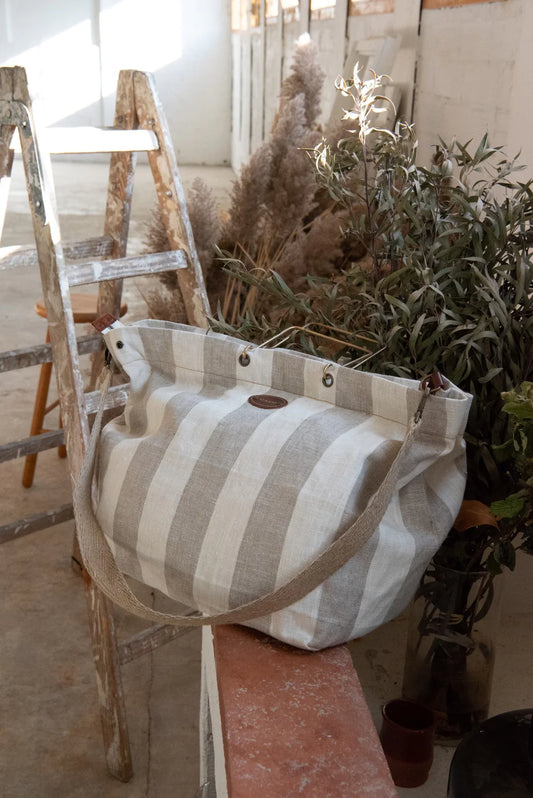 Linen Beach Bag | Philippe Cream Natural