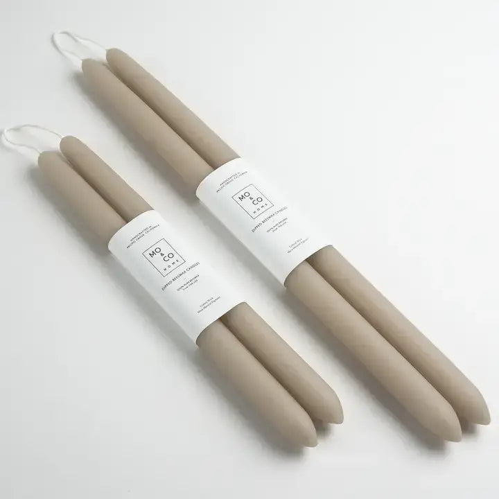 beeswax dipped taper candles, 10 inch, all natural handmade"