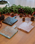 Hammered Glass Square Serving Board