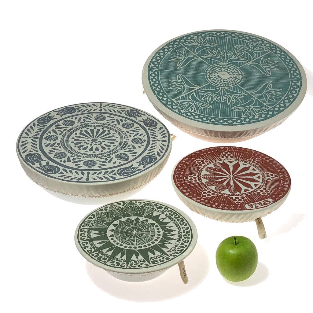 Safari Print Dish and Bowl Cover - Set of 4