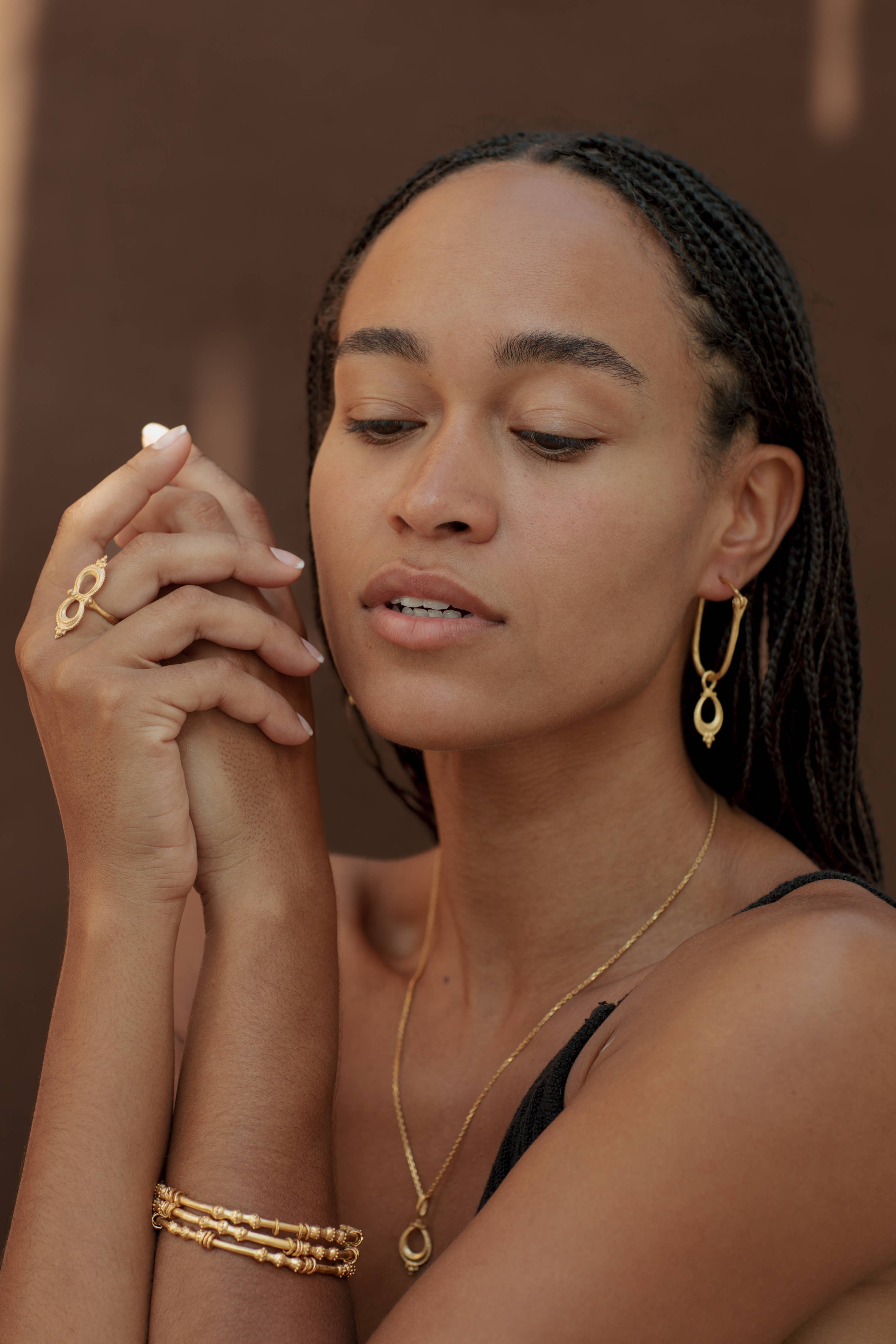 Nalini Hoops | 22k Gold Plated 