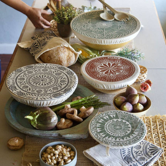 Safari Print Dish and Bowl Cover - Set of 4