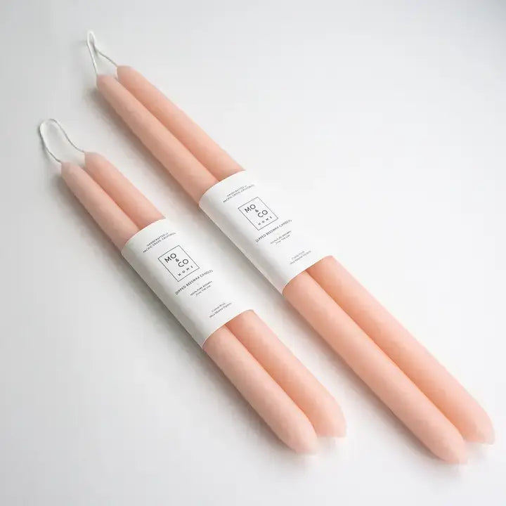  beeswax dipped taper candles, 10 inch, all natural handmade"