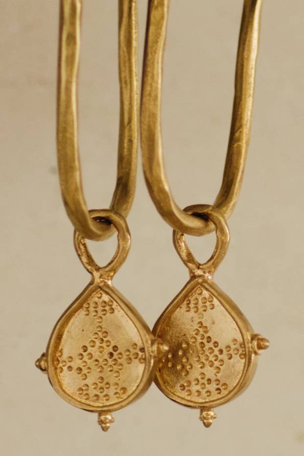 Nahla Hoops | Brass / 22k Gold Plated