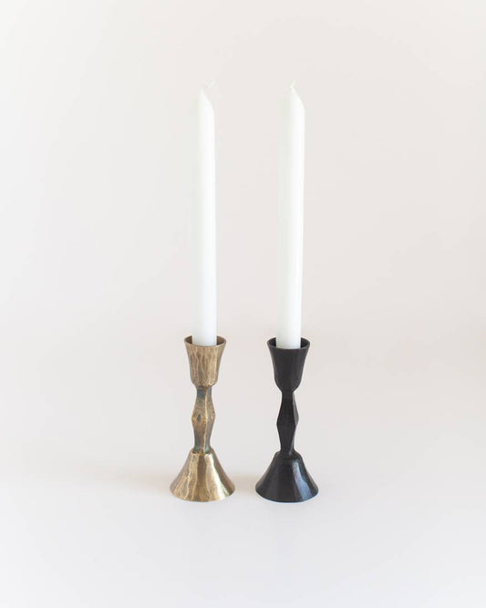 Hand Forged Iron Diamante Candle Holders