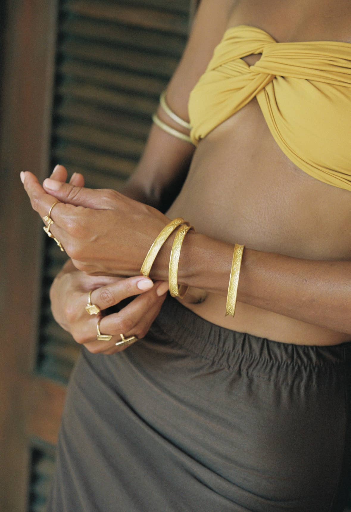 Najma Bangle Set | Brass 