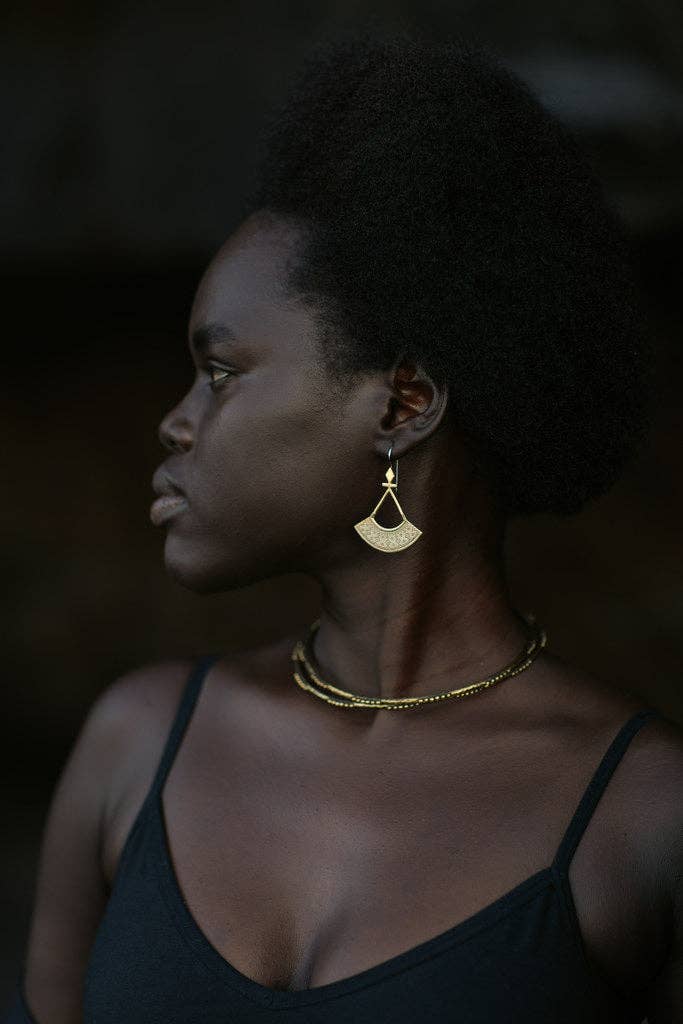Sienna Earrings | Brass
