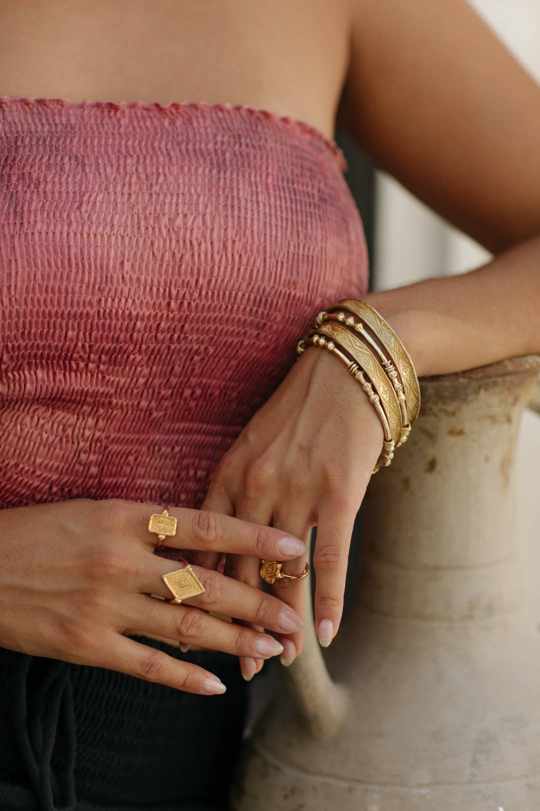 Najma Bangle Set | Brass 