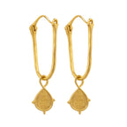 Nahla Hoops | Brass / 22k Gold Plated