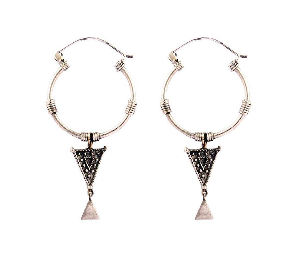 Nidra Hoop | White Brass
