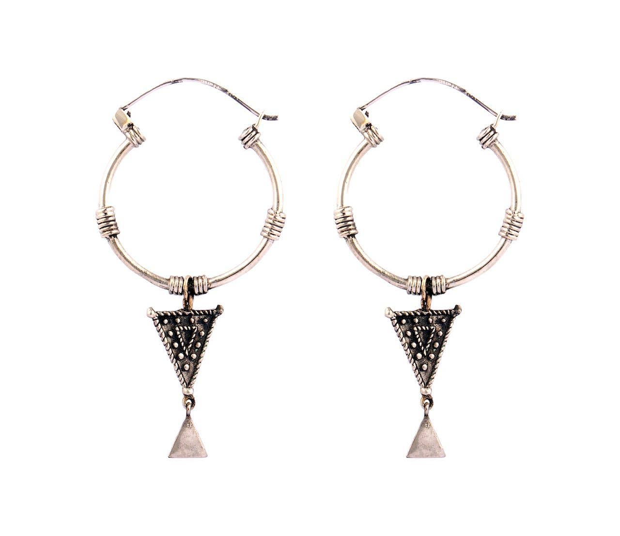 Nidra Hoop | White Brass