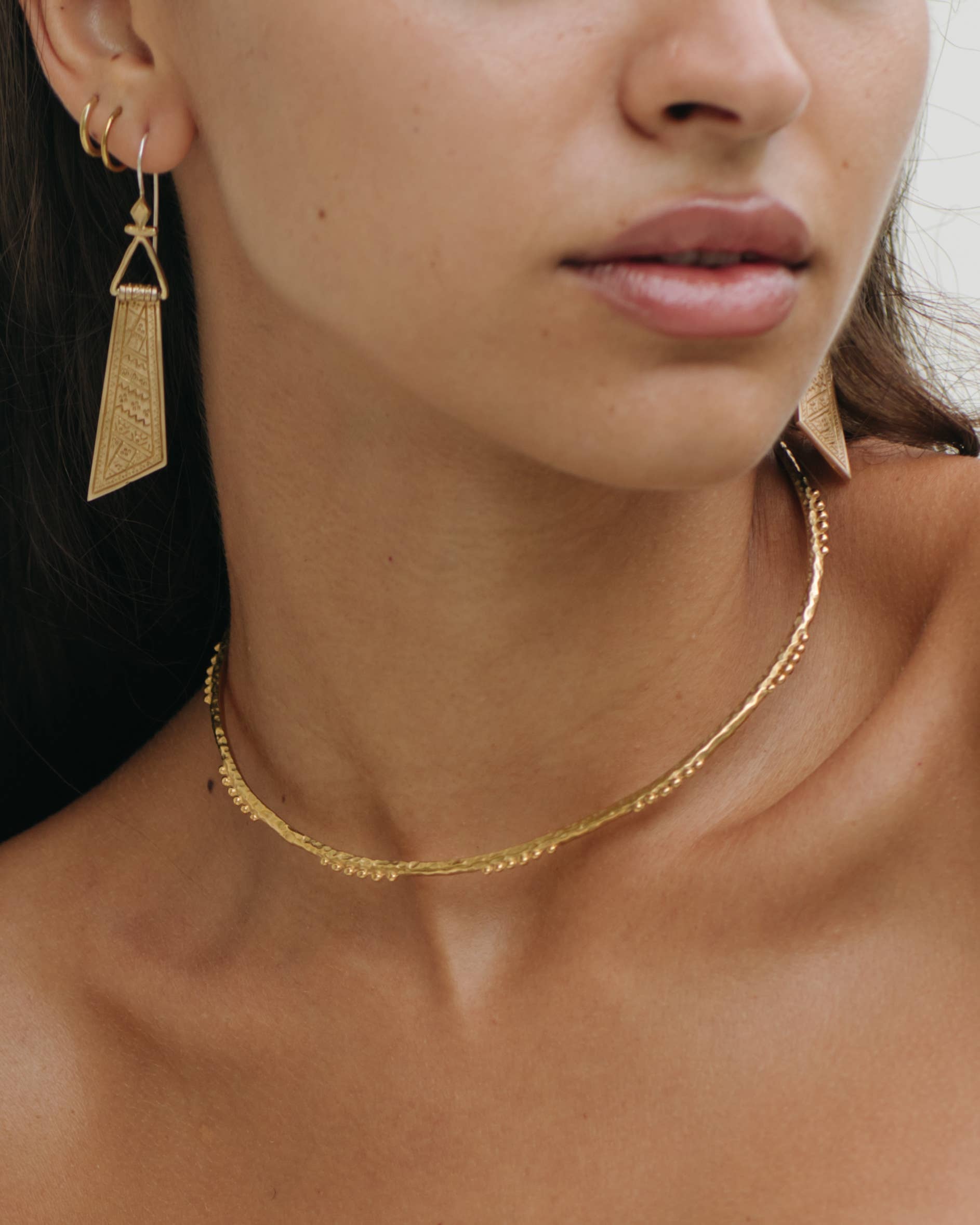 Zahi Earrings | Brass