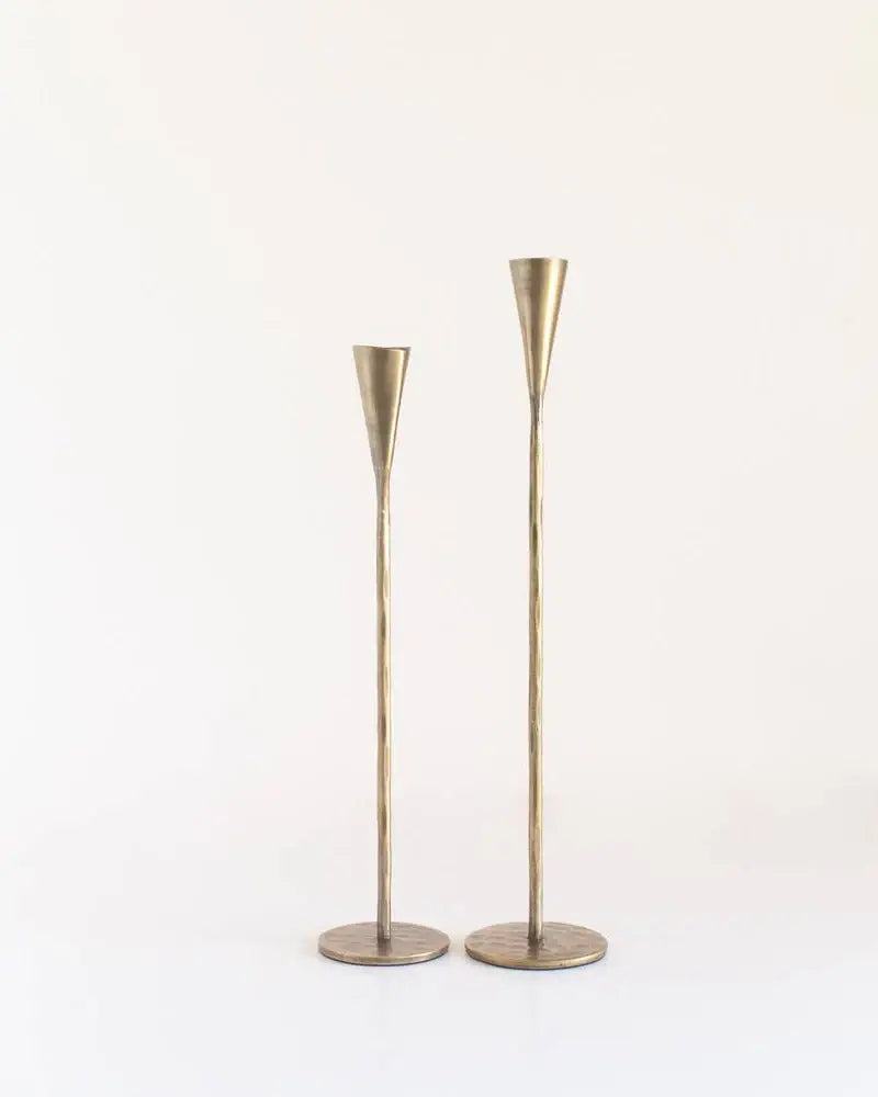 Phoenix Hand Forged Iron Candle Stands | Set of 2