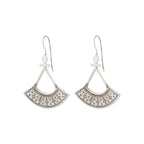 Sienna Earrings | White Brass