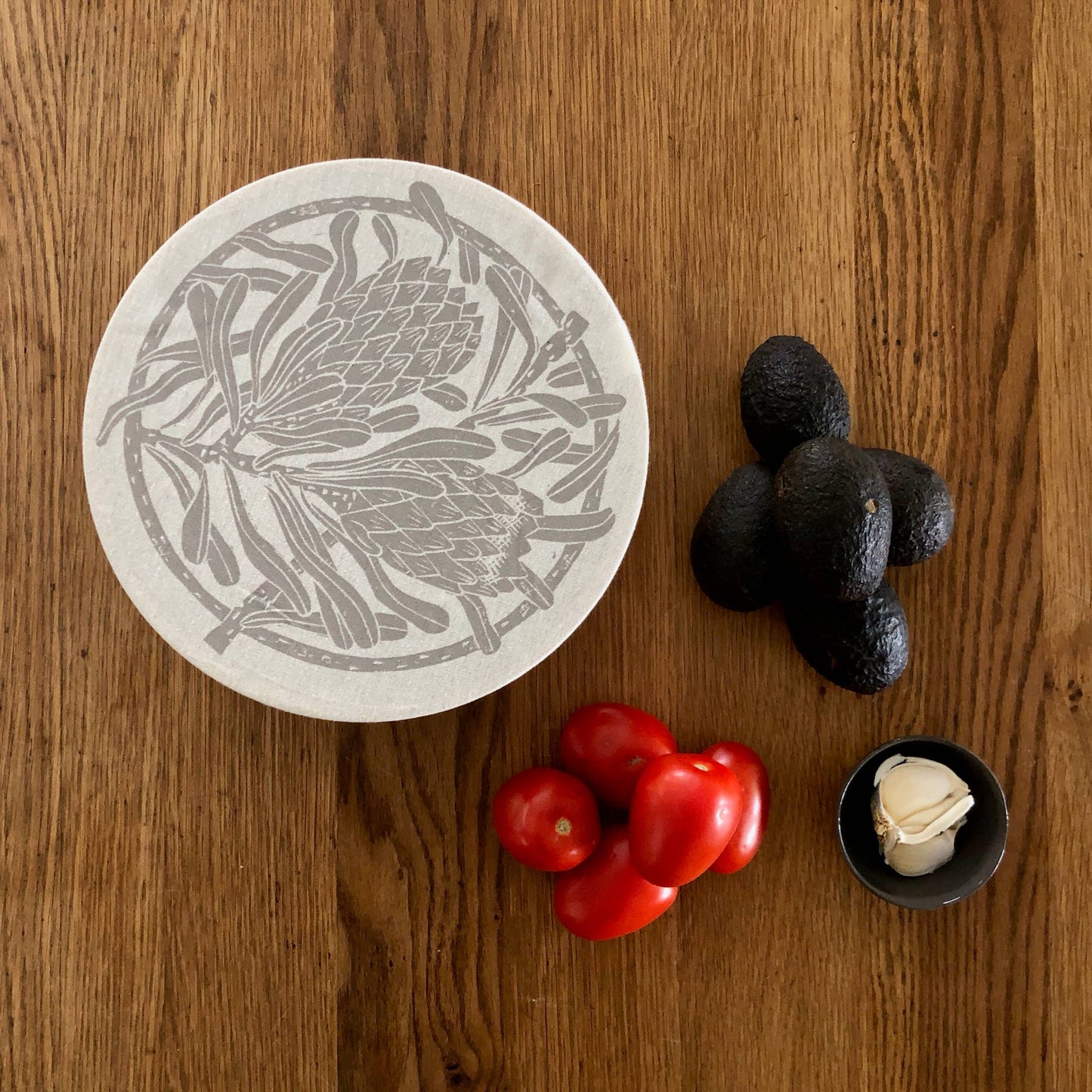 Protea Print Dish and Bowl Cover - Medium