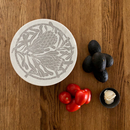 Protea Print Dish and Bowl Cover - Medium