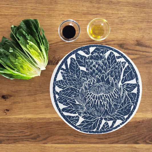 Protea Print Dish and Bowl Cover - Large