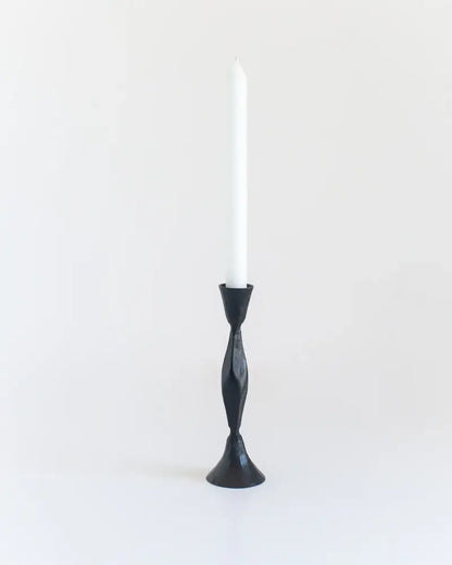 High Diamond Hand-Forged Iron Candle Stand