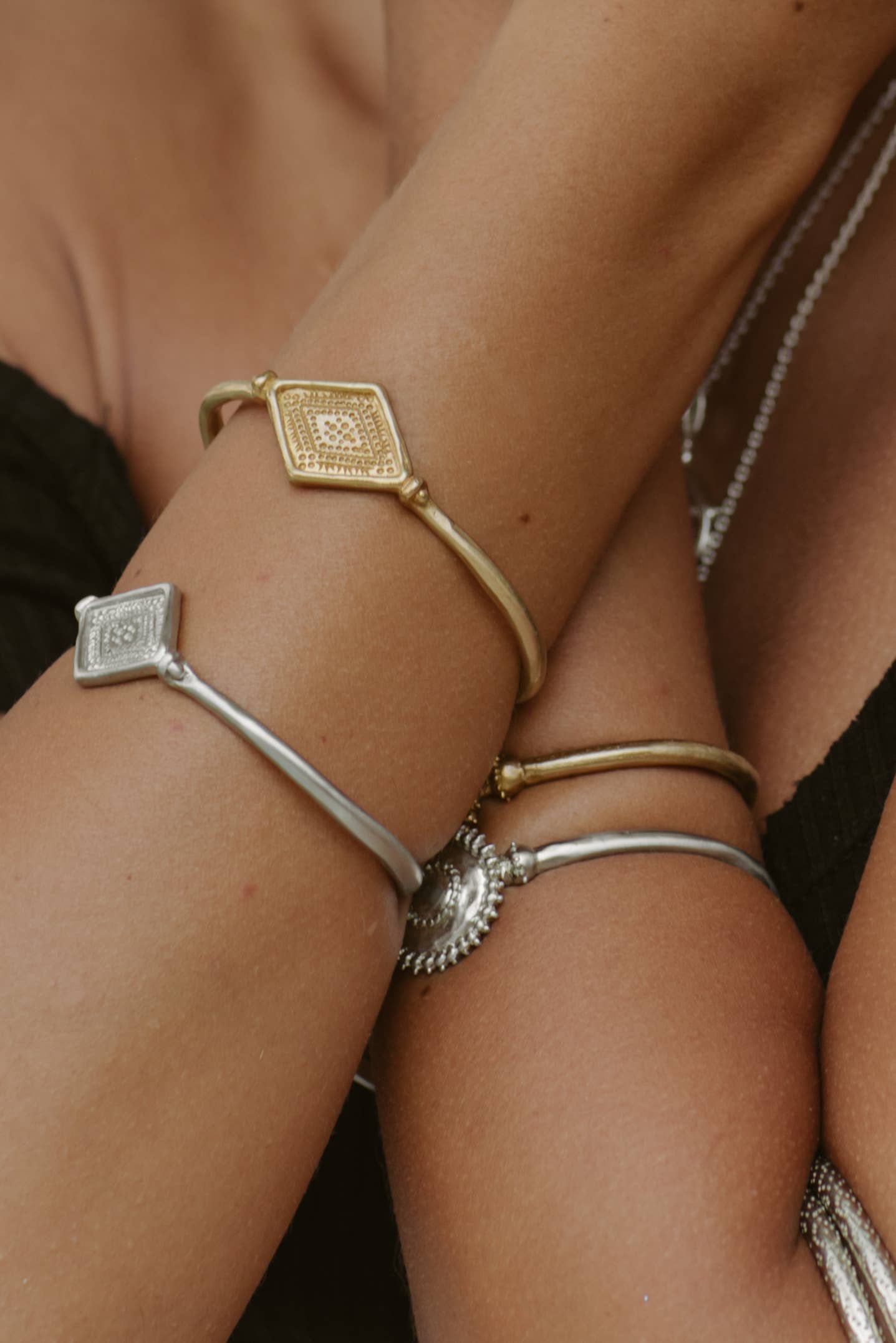 Kya Cuff | White Brass