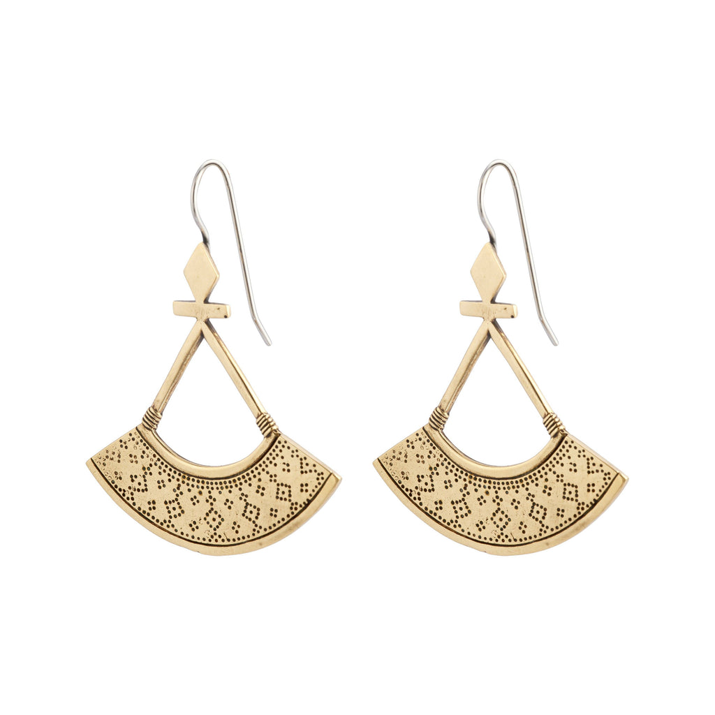 Sienna Earrings | Brass