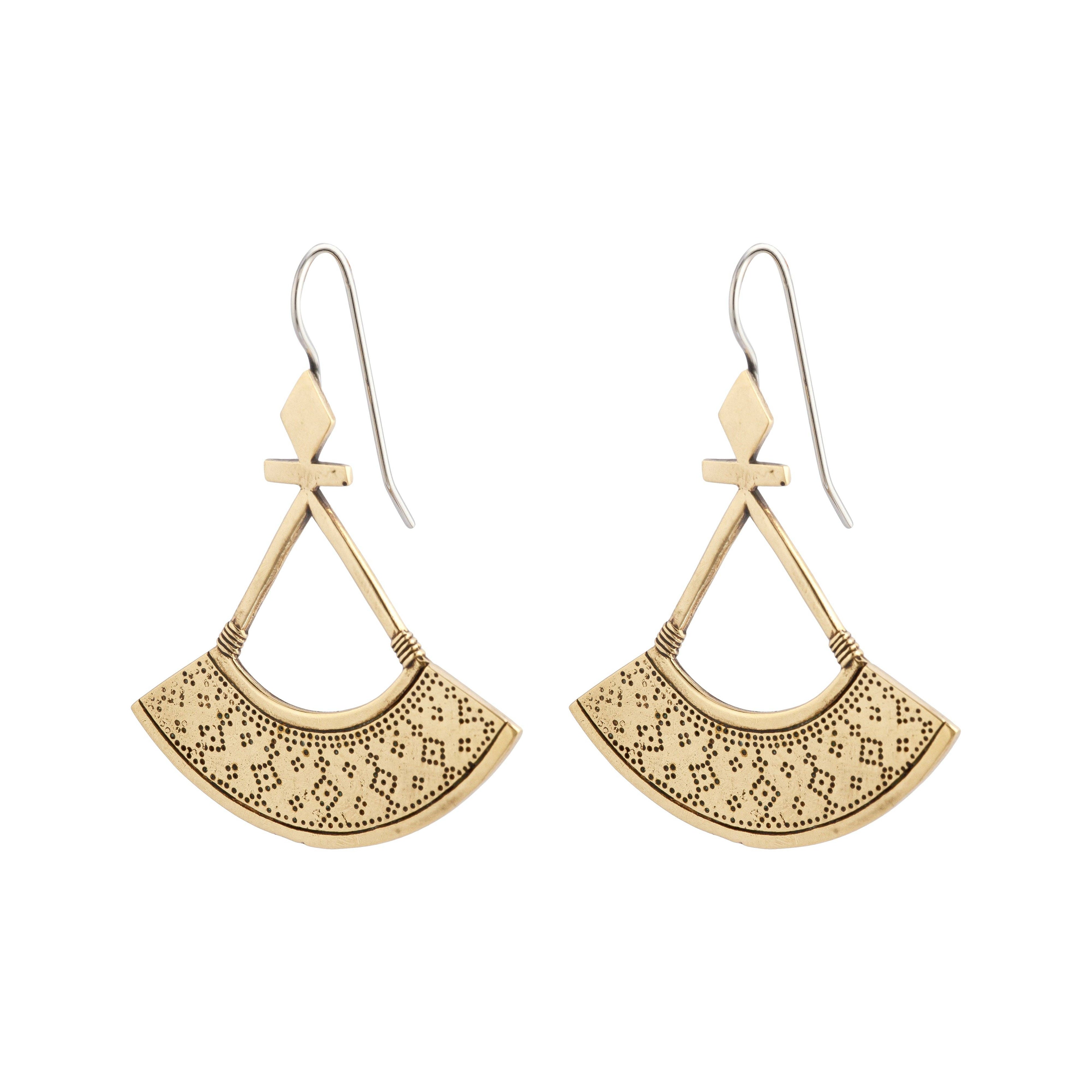 Sienna Earrings | Brass