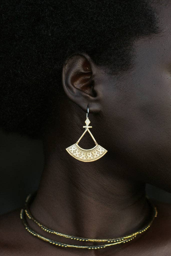 Sienna Earrings | Brass