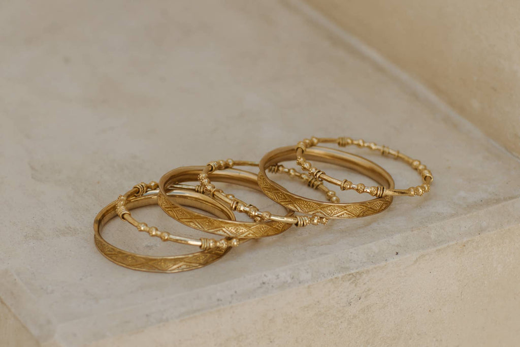 Najma Bangle Set | Brass 