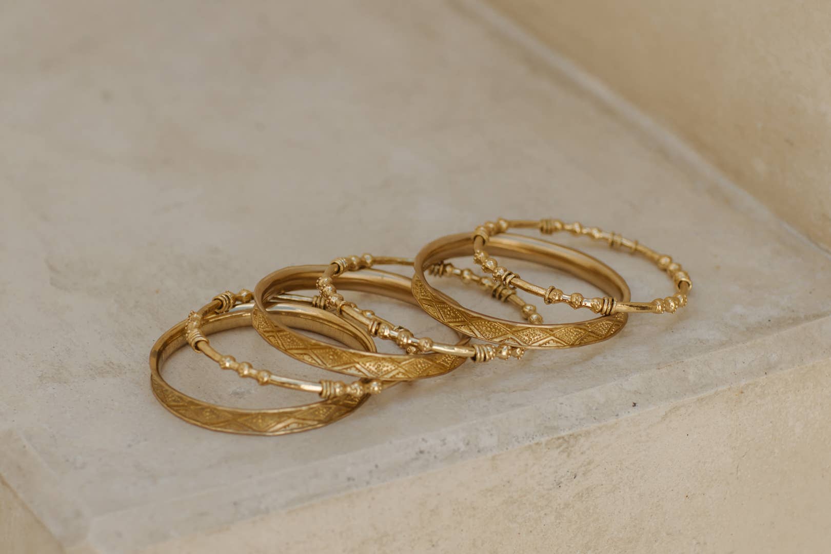 Najma Bangle Set | Brass 