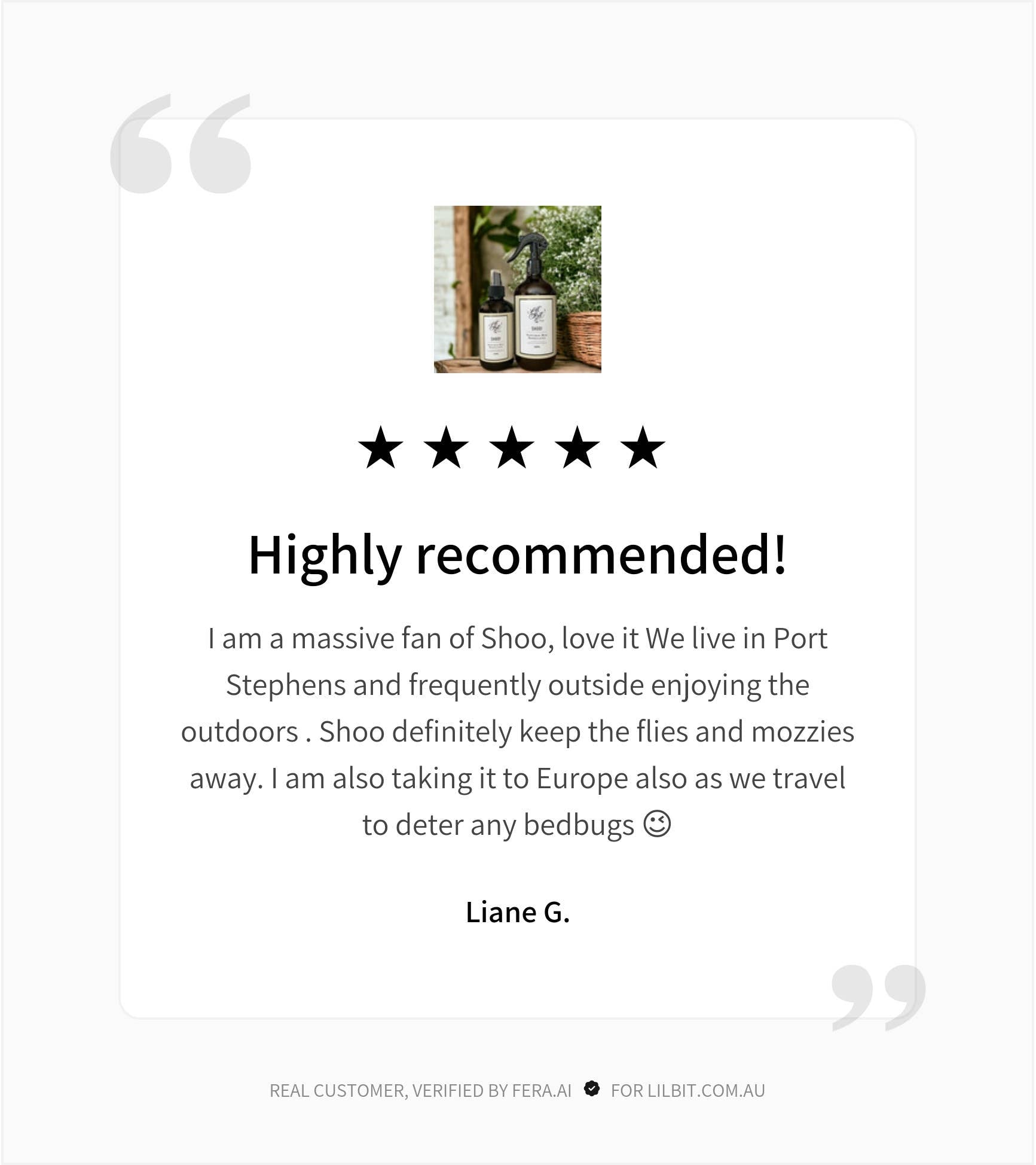 Shoo! Natural Insect Protection Spray 250ml