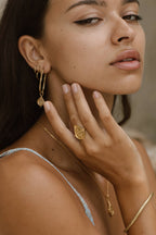 Nahla Hoops | Brass / 22k Gold Plated