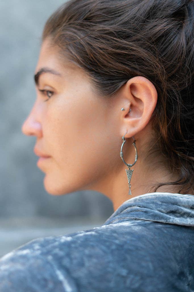 Nidra Hoop | White Brass