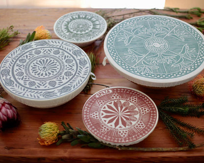 Safari Print Dish and Bowl Cover - Set of 4