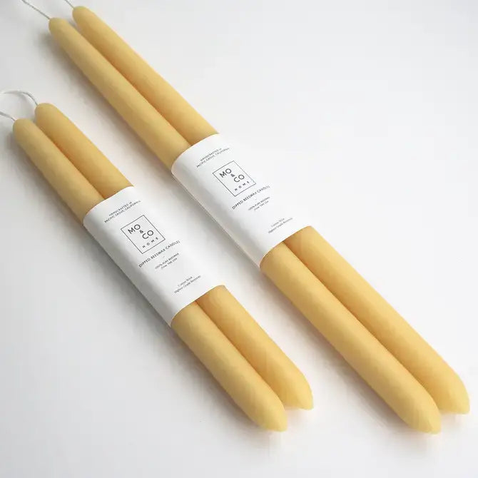 beeswax dipped taper candles, 10 inch, all natural handmade"