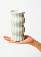 Palma Stripe Vase | Pale Blue