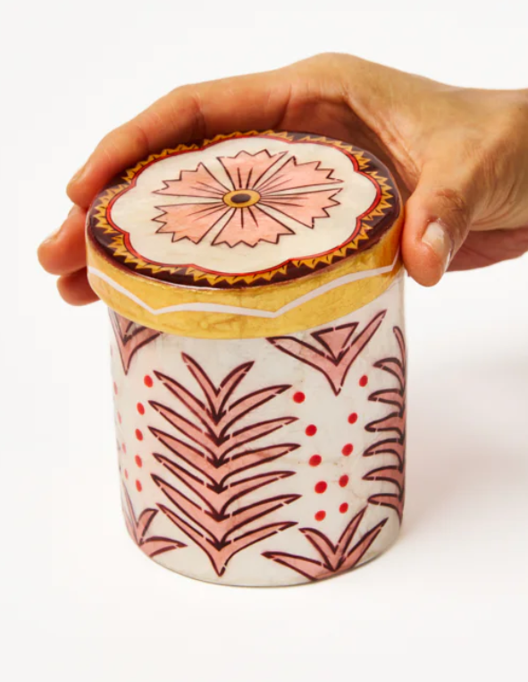 Samira Tall Box | Pink Flower