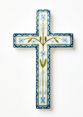 Samira Large Cross | Blue Flower