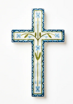 Samira Large Cross | Blue Flower