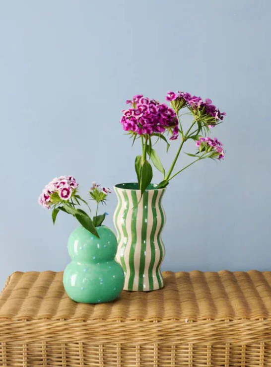 Palma Stripe Vase | Green