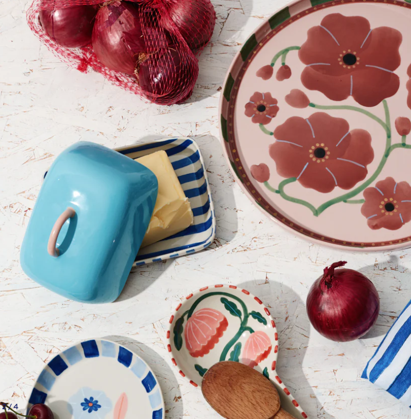 Bloomie Butter Dish | Blue