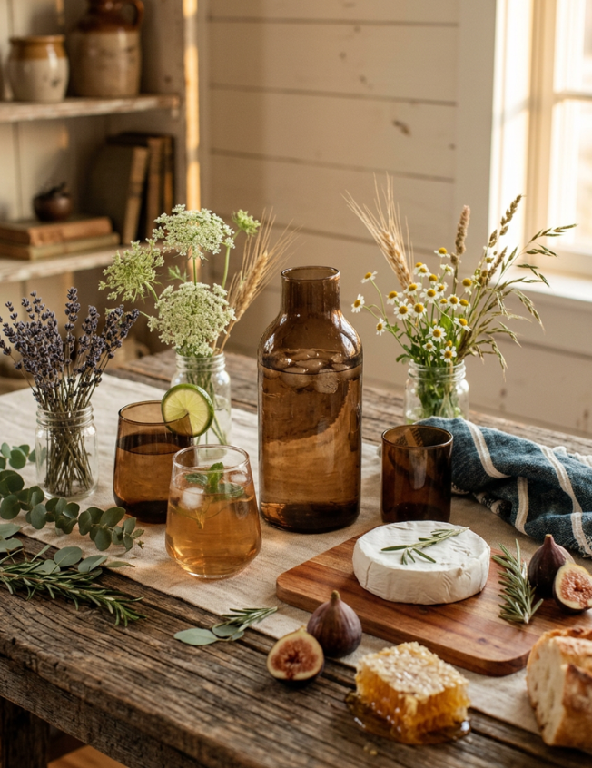 Handblown Hammered Glass Carafe