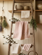 MAKE WAVES - RED Kitchen Towel, Hand Block Printed Cotton