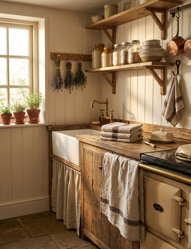 Dock Kitchen Towel | Leather Stripe
