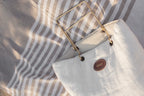 Quilted Linen Handbag | Off White