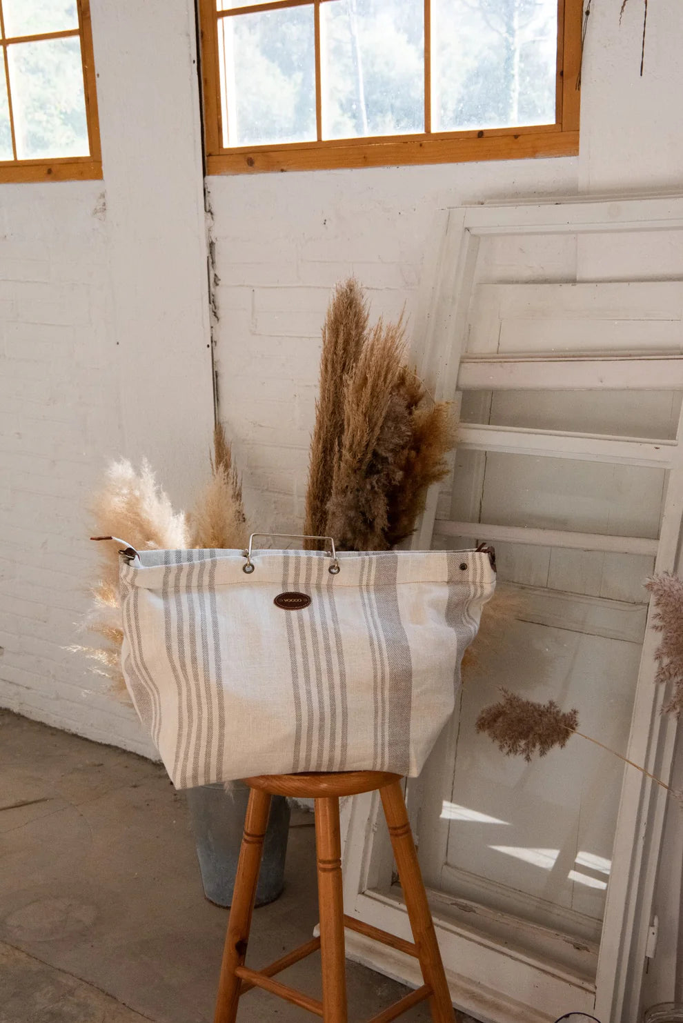 Linen Beach Bag | Linum Cream