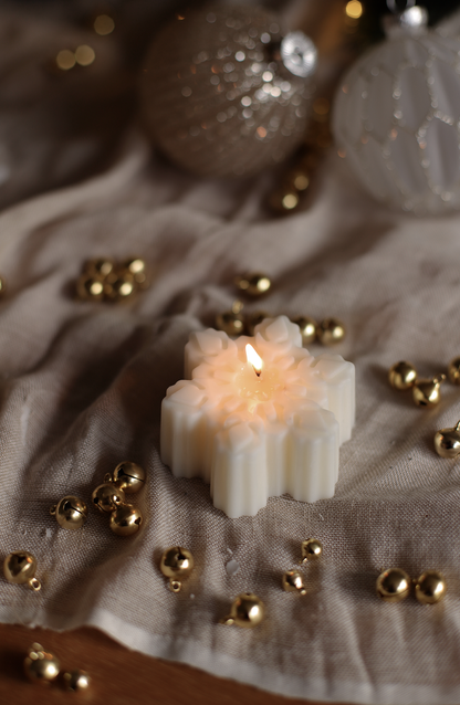 Snowflake Christmas Candle
