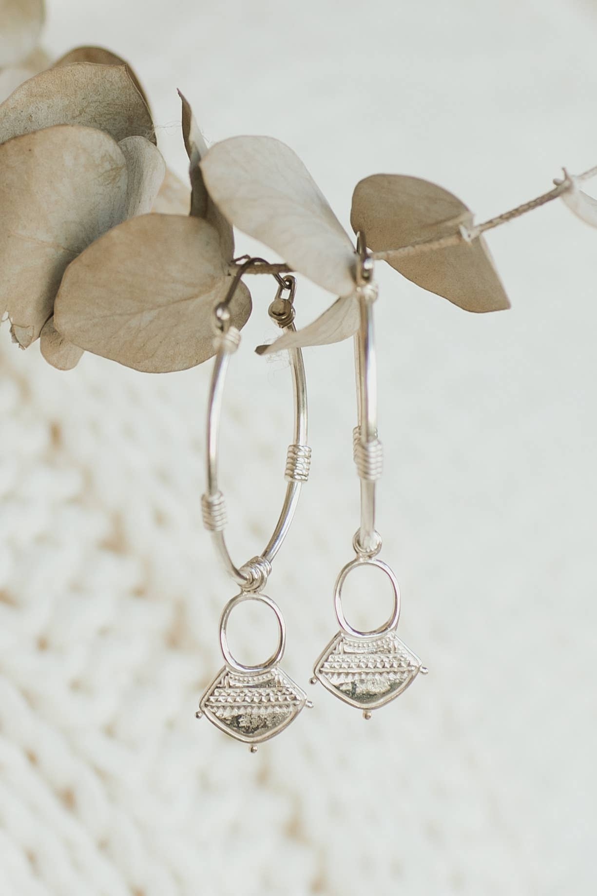 Large Aalia Hoops | Silver Plated