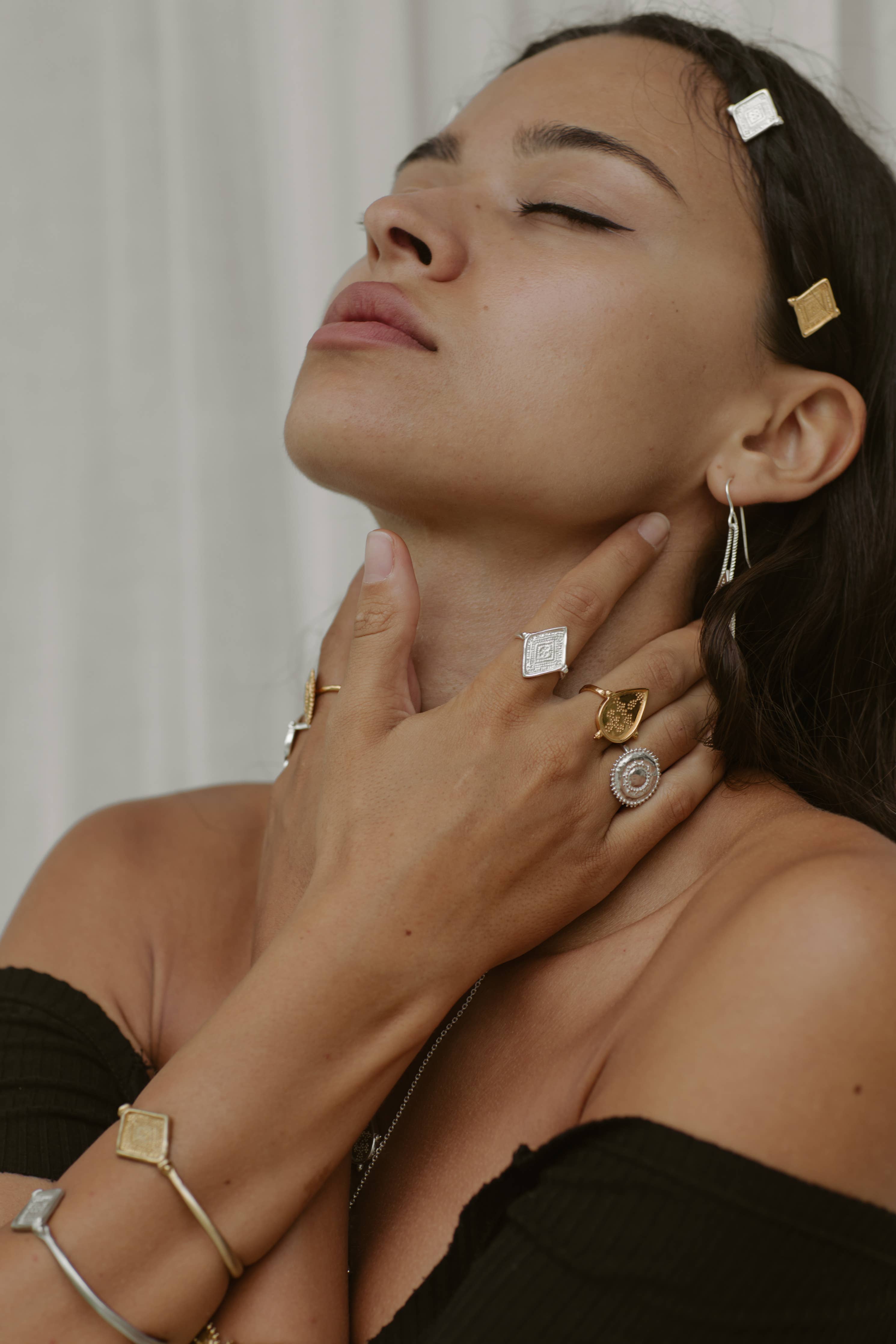 Kya Cuff | White Brass