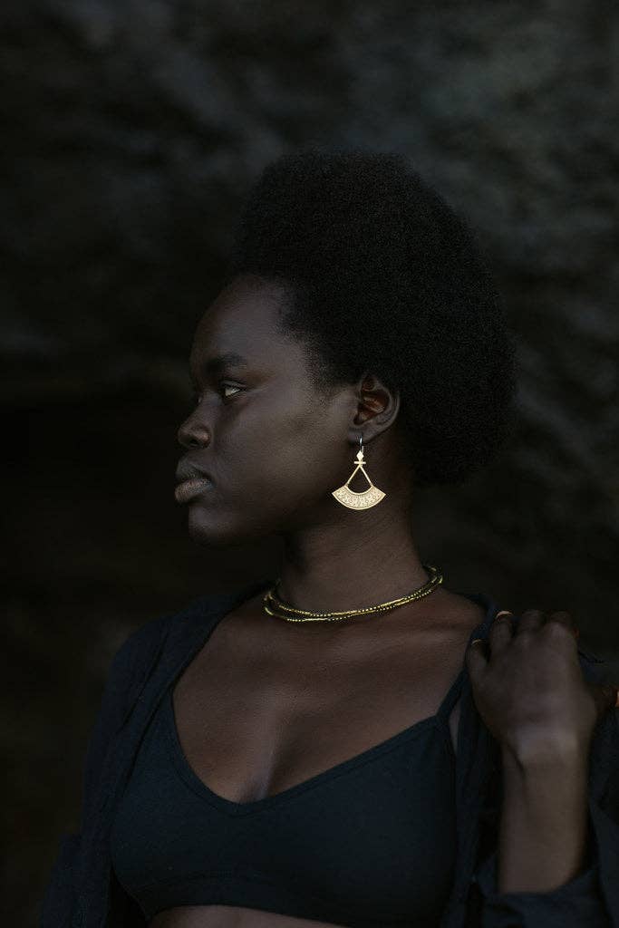 Sienna Earrings | Brass