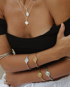 Kya Cuff | White Brass