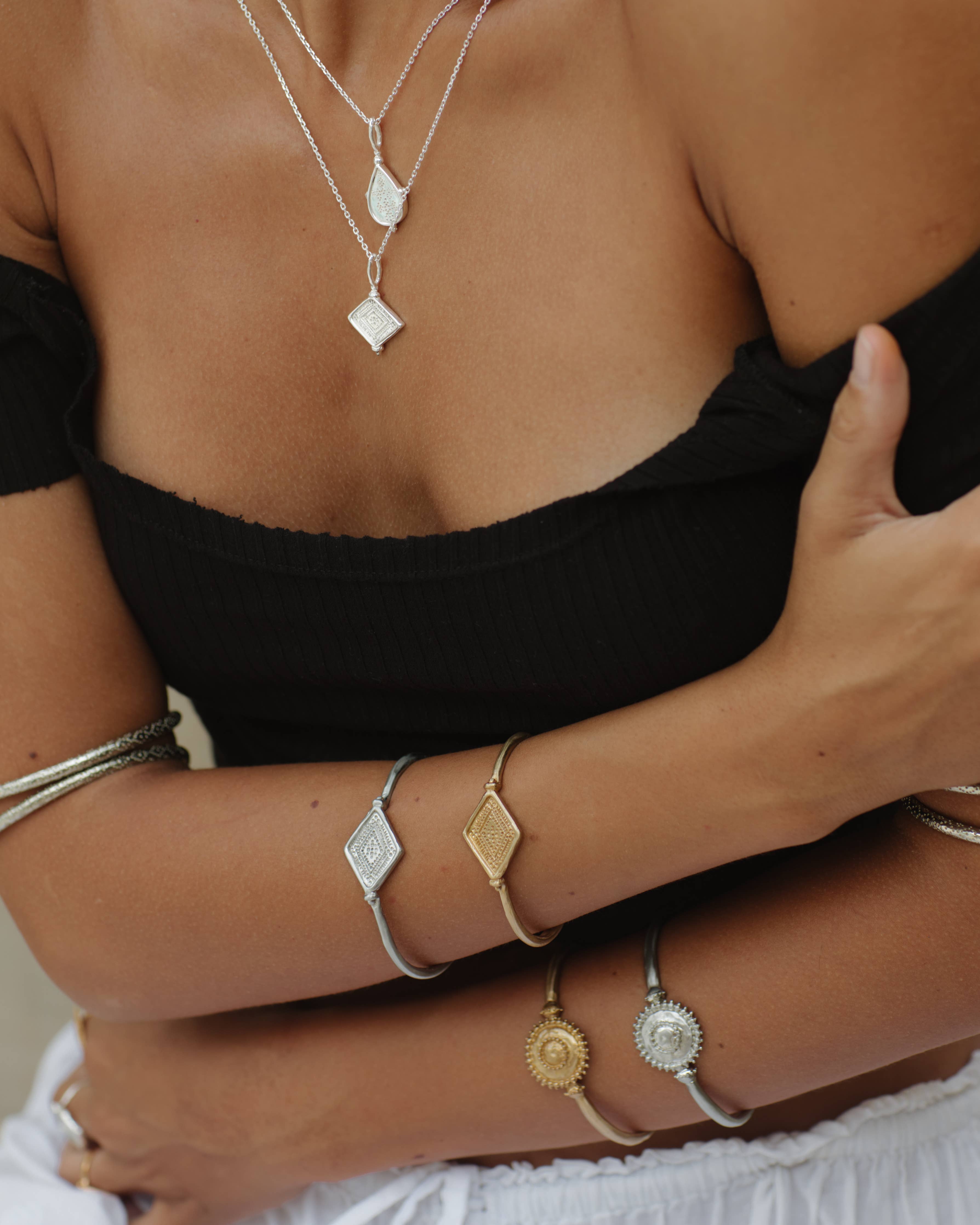 Kya Cuff | White Brass